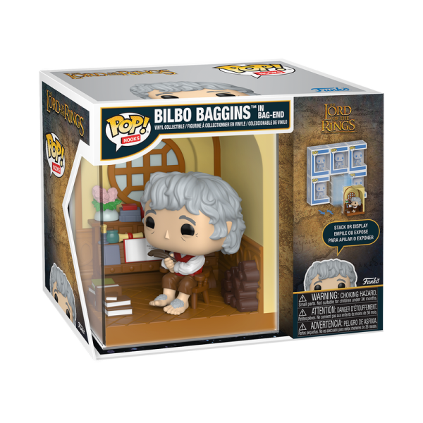 FUNKO POP! Vinyl Figur Nooks Lord of the Rings Bilbo Baggins in Bag End