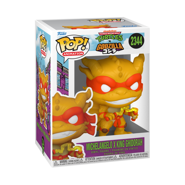 FUNKO POP! Vinyl Figur Teenage Mutant Ninja Turtles x Godzilla Michelangelo x King Ghidorah 2344