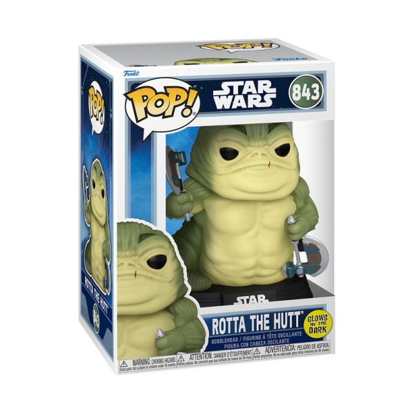 FUNKO POP! Vinyl Figur Star Wars The Mandalorian and Grogu Rotta the Hutt 843