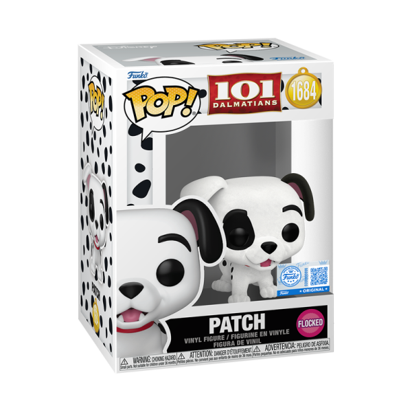 FUNKO POP! Vinyl Figur Disney 101 Dalmatians Dalmatiner Patch 1684 Special Flocked