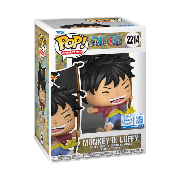 FUNKO POP! Vinyl Figur Animation One Piece Monkey D Luffy with Flag 2214  Special