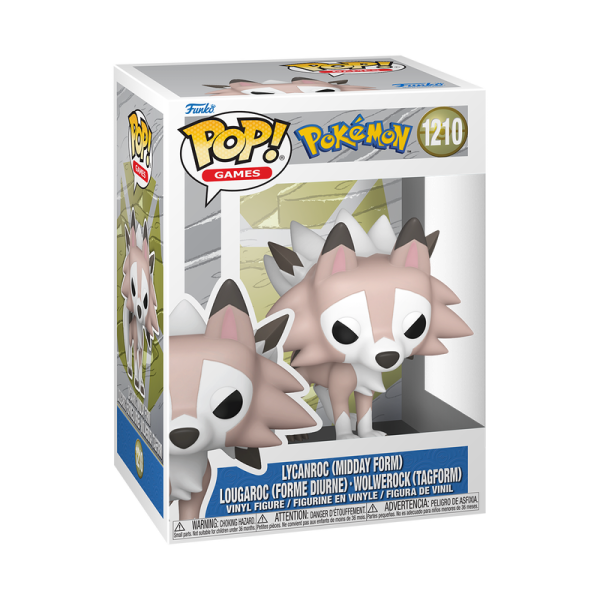 FUNKO POP! Vinyl Figur Games Pokemon Lycanroc Wolwerock Tagform  1210