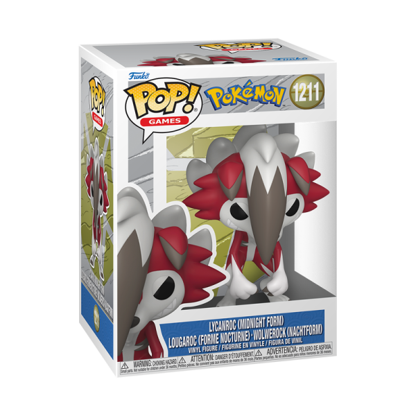 FUNKO POP! Vinyl Figur Games Pokemon Lycanroc Wolwerock Nachtform 1211