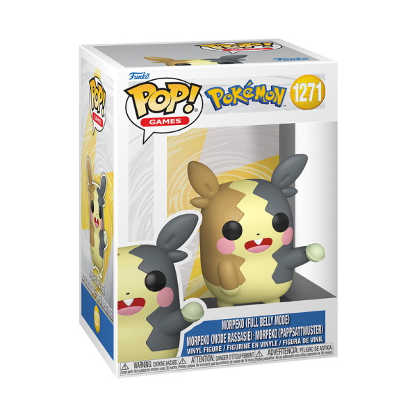 FUNKO POP! Vinyl Figur Games Pokemon Morpeko Full Belly Mode Pappsattmuster 1271