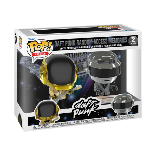 FUNKO POP! Vinyl Figur Music Rocks Daft Punk Random Access Memories im 2er Pack. Die detailreichen Sammlerfiguren sind ein Highlight für Daft-Punk-Fans und Funko Pop Sammler.