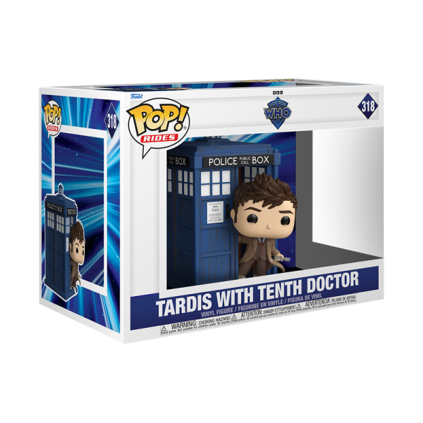 FUNKO POP! Vinyl Figur Rides Television Doctor Who Tardis with Tenth Doctor 318