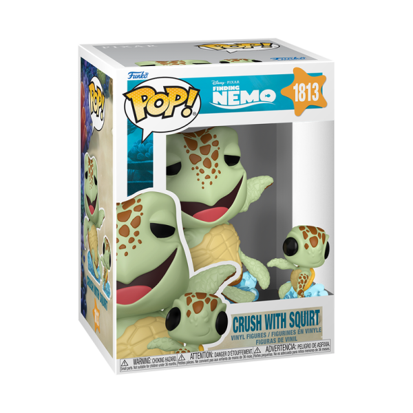 FUNKO POP! Vinyl Figur Disney Pixar Finding Nemo Findet Nemo Crush with Squirt 1813