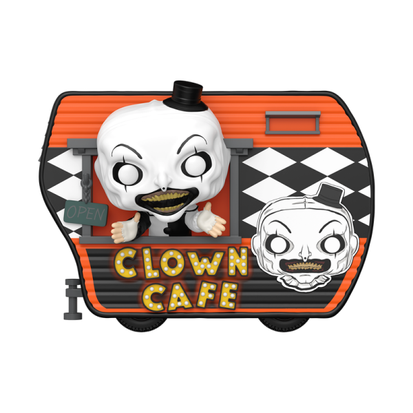 FUNKO POP! Vinyl Figur Rides  Movie Terrifier Art with Clown Cafe 149 15cm