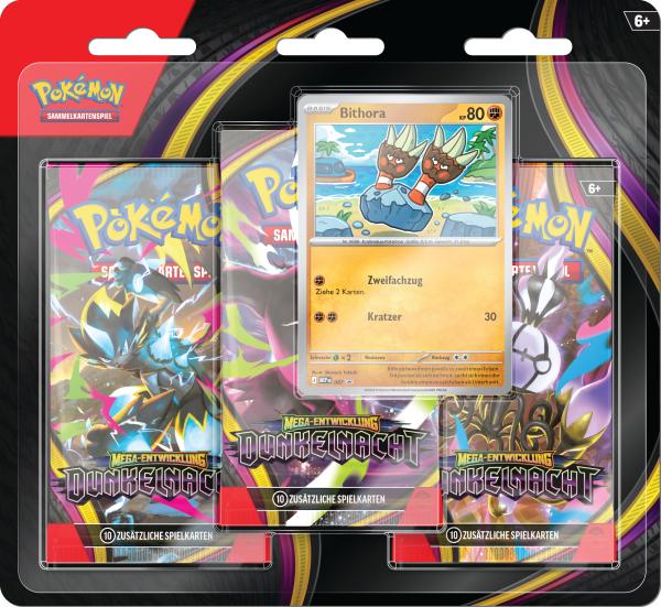 Pokémon Cards ME05 Dunkelnacht 3-Pack Blister DE