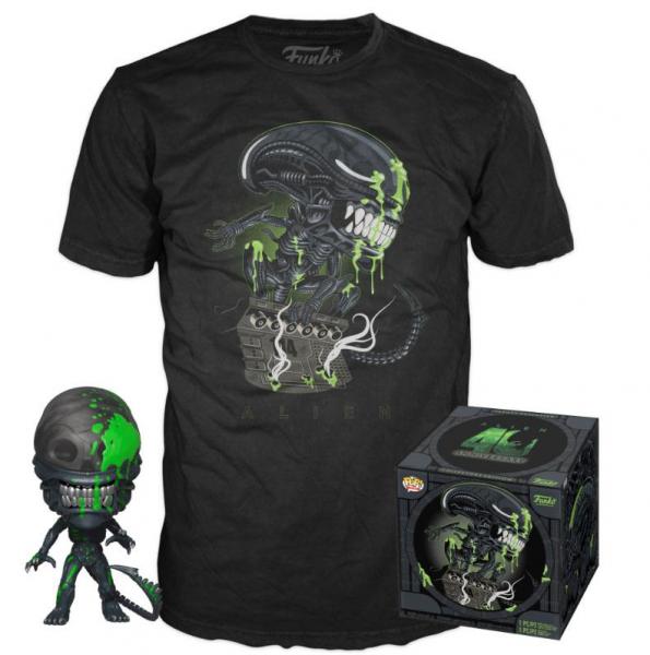 Alien POP! & Tee Vinyl Figur & T-Shirt Set 40th Xenomorph Hunter & Collectors Exclusive
