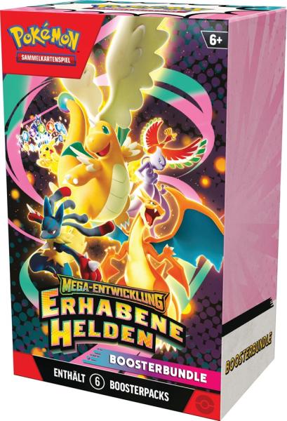 Pokémon Cards ME2.5 Erhabene Helden Booster Bundle mit 8 Boostern DE