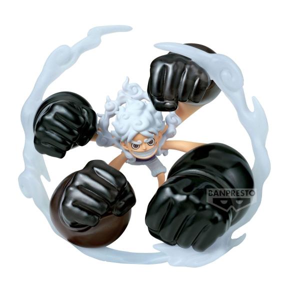 One Piece World Collectable Figure Special PVC Statue Monkey D. Luffy Gear5 Gum Dawn Gatling 12 cm