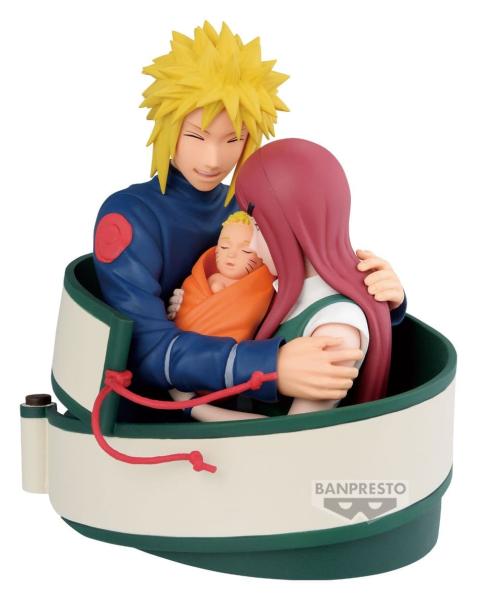 Naruto 72 Series PVC Statue Minato & Naruto & Kushina 13 cm
