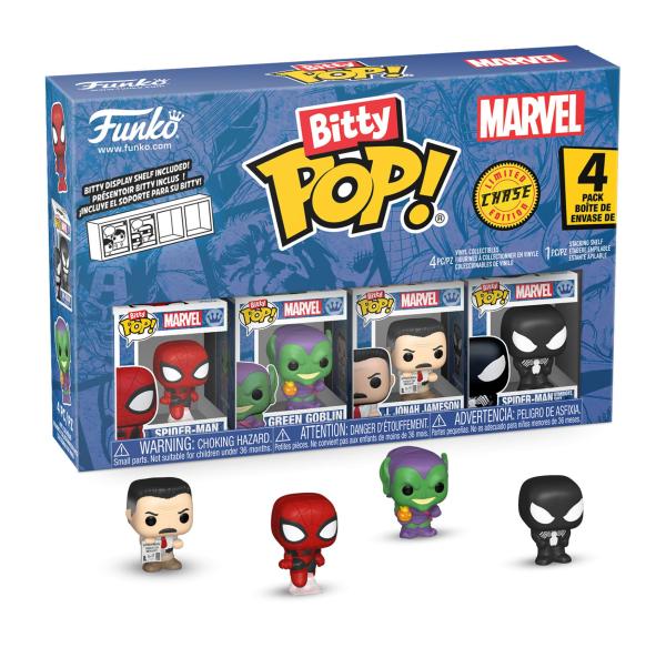 FUNKO Bitty POP - MARVEL Spider-Man Series 1 #4er Pack Chance of Chase