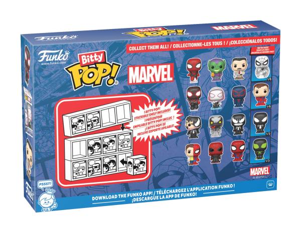 FUNKO Bitty POP - MARVEL Spider-Man Series 2 #4er Pack Chance of Chase
