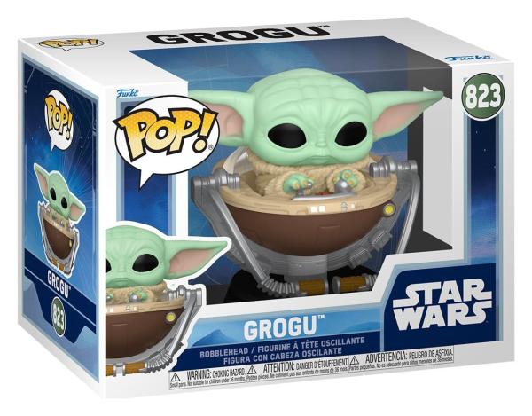 FUNKO POP! Vinyl Figur Star Wars The Mandalorian and Grogu Grogu in Pram 823