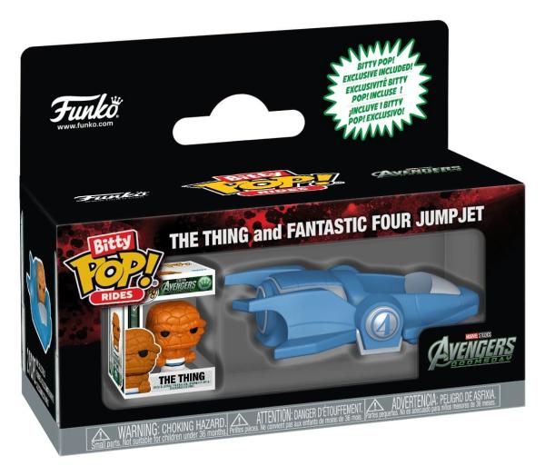Avengers Doomsday Bitty POP! Rides Vinyl Figur The Thing and Fantastic Four Jumpjet 2 cm