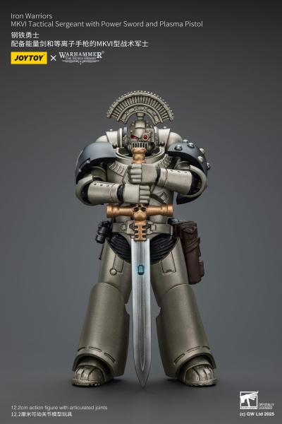 Warhammer The Horus Heresy Actionfigur 1/18 lron Warriors MKVI Tactical Sergeant with Power Sword and Plasma Pistol 12 cm