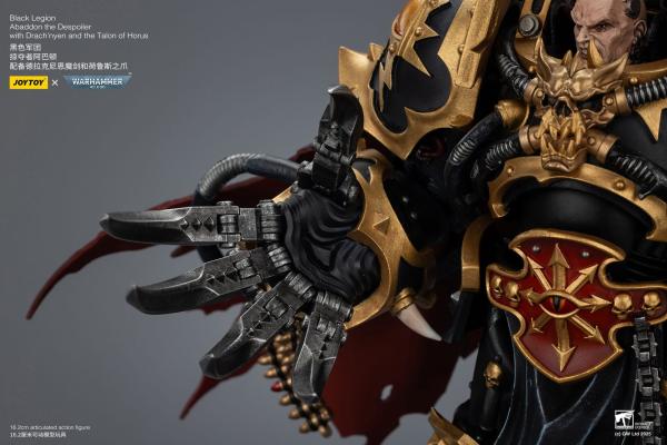 Warhammer 40,000 Actionfigur Black Legion Abaddon the Despoiler with Drach'nyen and the Talo 16 cm