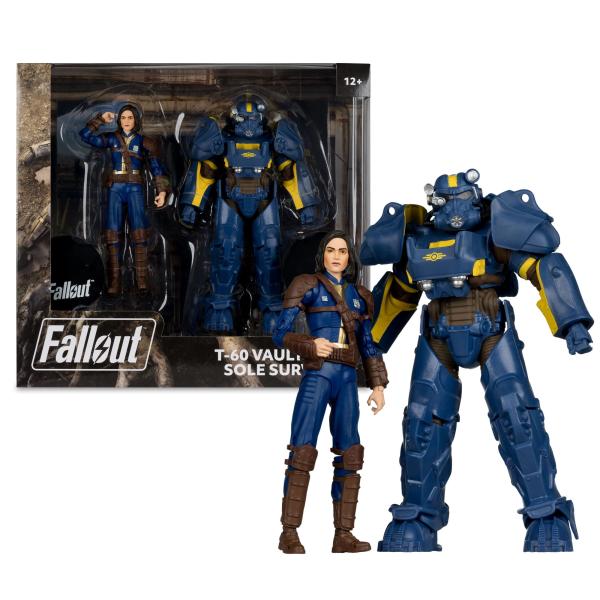Fallout 4 Statuen 2er-Pack T-60 Vault Tec & Sole Survivor 18 cm