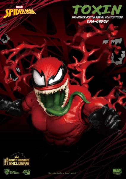 Marvel Comics Spider-Man Egg Attack Action Actionfigur Toxin Beast Kingdom 2021 Exclusive 20 cm