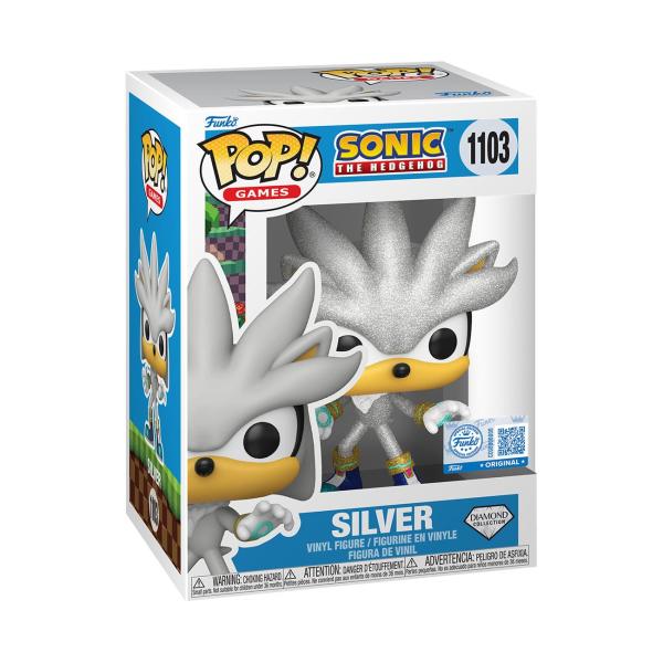 FUNKO POP! Vinyl Figur Games Sonic the Hedgehog Silver 1103 Diamond