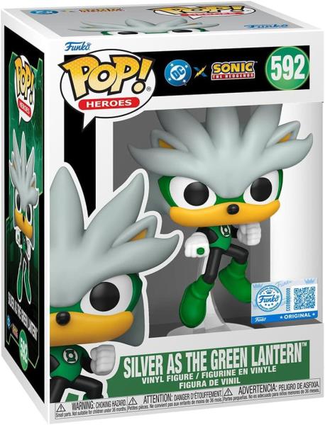 FUNKO POP! Vinyl Figur DC Comics and Sonic the Hedgehog Silver as The Green Lantern 592 Special