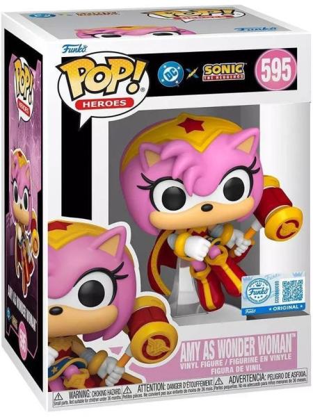 FUNKO POP! Vinyl Figur DC Comics and Sonic the Hedgehog Amy as Wonder Woman 595 Special