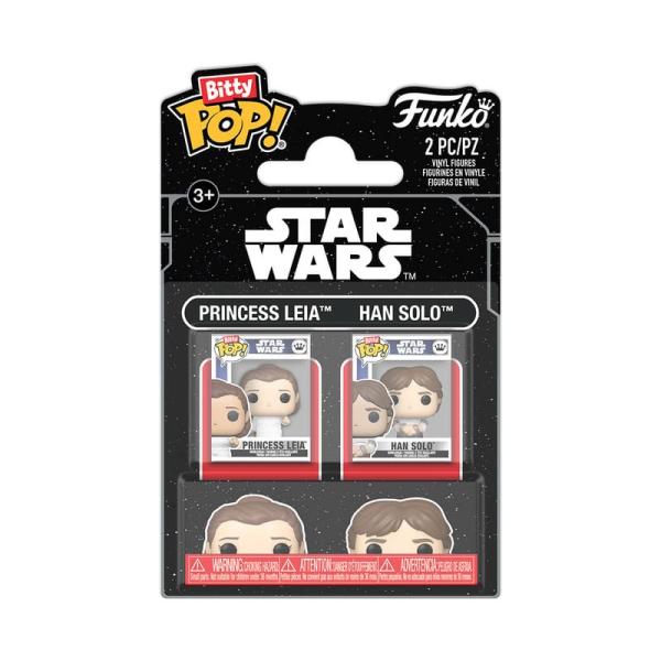 FUNKO Bitty POP - Star Wars Princess Leia und Han Solo Blister