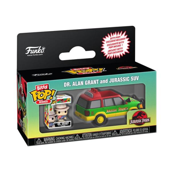 FUNKO Bitty POP - Ride Jurrasic Park Dr Alan Grant and Jurassic SUV