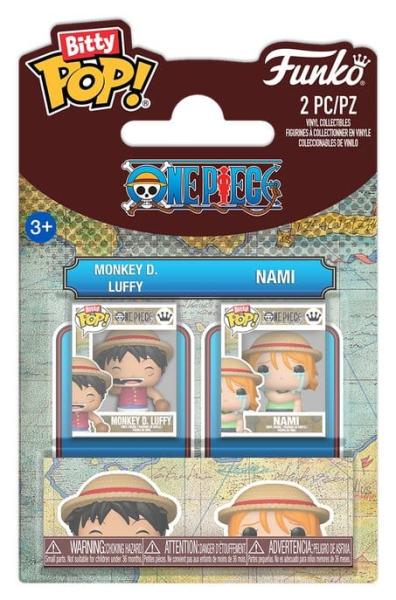 One Piece POP! Vinyl Figuren 2er-Pack Monkey D. Luffy & Nami 2 cm Blister