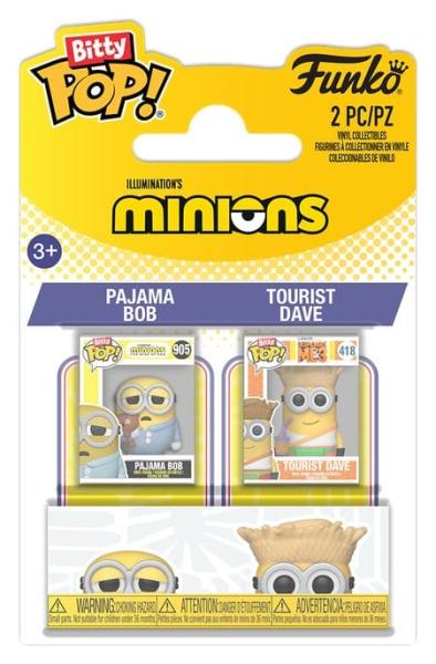 Minions POP! Vinyl Figuren 2er-Pack Pajama Bob & Tourist Dave 2 cm Blister