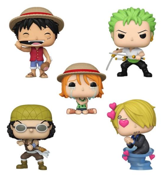 FUNKO POP! Vinyl Figur Animation One Piece Monkey D Luffy Roronoa Zoro Nami Usopp Sanji 5er Pack