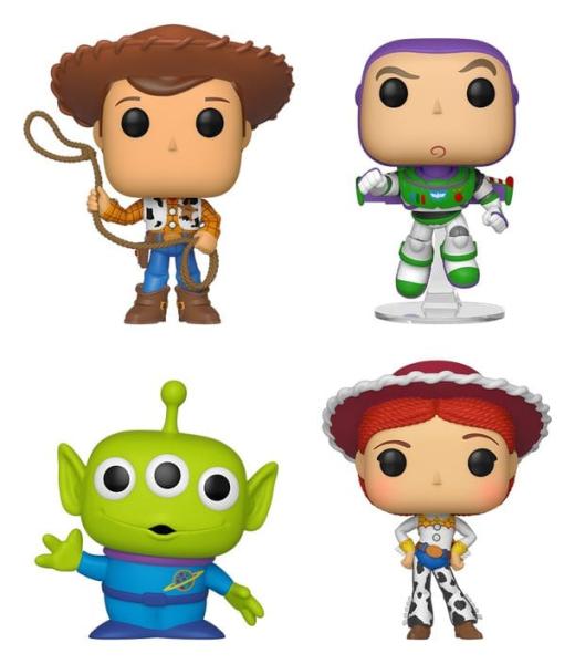 FUNKO POP! Vinyl Figur Toy Story Woody Buzz Lightyear Alien Jessie  4er Pack
