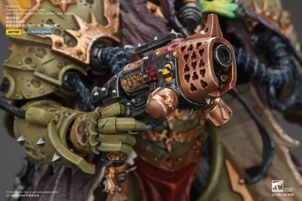 Warhammer 40k Actionfigur 1/18 Mortarion Daemon Primarch of Nurgle with Ancient weapons The Lantern and Silence 21 cm