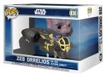 FUNKO POP! Vinyl Figur Star Wars The Mandalorian and Grogu Rides The Mandalorian with Grogu Zeb Orrelios in the Razor Crest 838